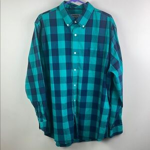 Casual Button Down Shirt with Buffalo Check